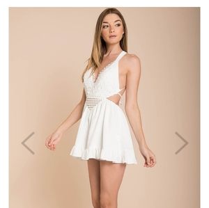 Selfie Leslie White Romper Dress